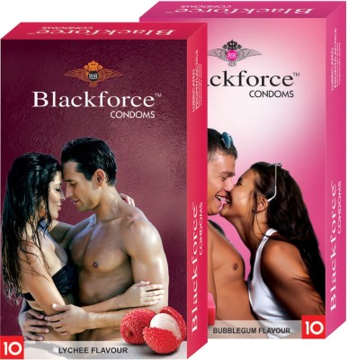 

BLACK FORCE BUBBLEGUM LYCHEE 2 PACK Condom(Set of 2, 20S)