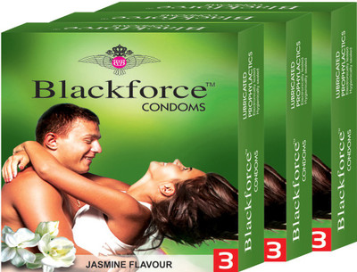 BLACK FORCE JASMINE FLAVOUR 3 COMBO Condom(Set of 3, 30S)