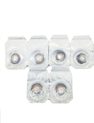 

drr teleservices Eye contact lense Monthly Contact Lens(0, Brown, Pack of 3)