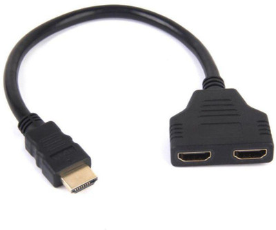 

UGPro 1x2 HDMI Y Splitter Cable Black HDMI Cable(Compatible with Projectors, LEC/LCD Screens (TV, Monitor), HDTV, Laptops, Black)