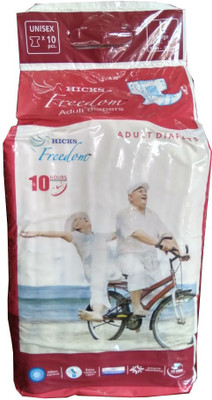 

Hicks Freedom Adult Diapers 10 Pcs L ( 38"-60" / 97cm-152cm ) Adult Diapers - L(10 Pieces)