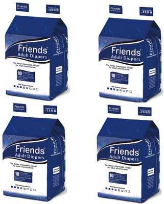 

Friends Adult Diaper Basic 10 Pcs Pack (X-Large) - Pack of 4 Adult Diapers - XL(40 Pieces)