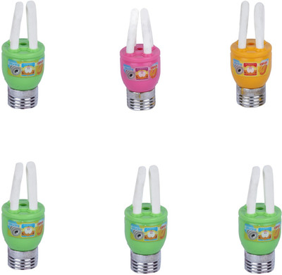 

AutoVHPR Set of 6 Mix Color Series 5 LED Bulb Shaped Eraser Cum Sharpener for School Children Non-Toxic Eraser(Multicolor)
