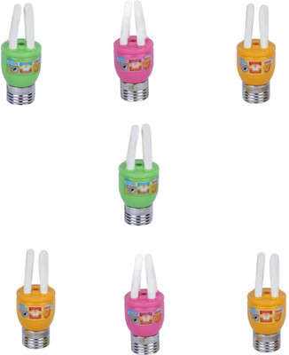 

AutoVHPR Set of 7 Mix Color Series 18 LED Bulb Shaped Eraser Cum Sharpener for School Children Non-Toxic Eraser(Multicolor)