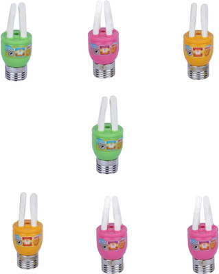 

AutoVHPR Set of 7 Mix Color Series 17 LED Bulb Shaped Eraser Cum Sharpener for School Children Non-Toxic Eraser(Multicolor)