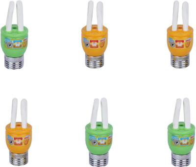 

AutoVHPR Set of 6 Mix Color Series 25 LED Bulb Shaped Eraser Cum Sharpener for School Children Non-Toxic Eraser(Multicolor)