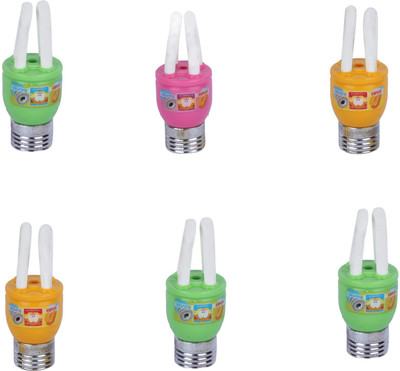 

AutoVHPR Set of 6 Mix Color Series 10 LED Bulb Shaped Eraser Cum Sharpener for School Children Non-Toxic Eraser(Multicolor)