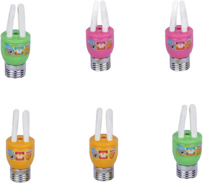 

AutoVHPR Set of 6 Mix Color Series 22 LED Bulb Shaped Eraser Cum Sharpener for School Children Non-Toxic Eraser(Multicolor)