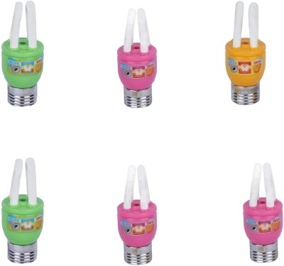 

AutoVHPR Set of 6 Mix Color Series 3 LED Bulb Shaped Eraser Cum Sharpener for School Children Non-Toxic Eraser(Multicolor)