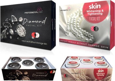 

Professional Gold + MIX FRUIT Facial Kit, Unisex For Fairness, Skin Whitening, Instant Glow (In-stat Glow Face Best Facial Kit Ever in India) 500 g(Set of 2)