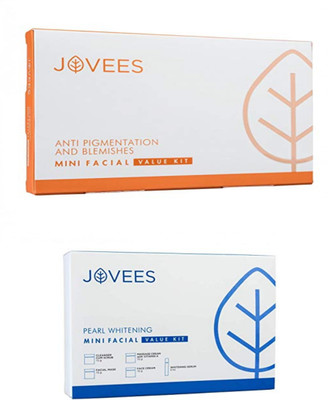 

Jovees Anti Pigmentation and Blemishes, & Pearl Whitening, Mini Facial Value Kit. 126 g(Set of 2)