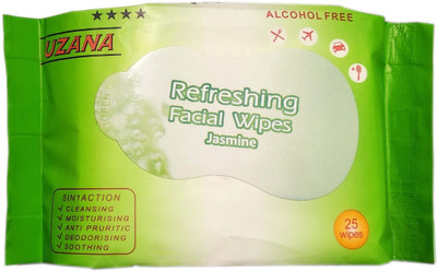 

UZANA FACIAL/FACE TISSUES -Wet-MAKEUP REMOVER-Soft -Tissue Paper Face Cleanser/Cleaning Wipes For Women & Girls-Jasmin(Pack of 25)