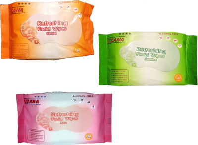 

UZANA FACIAL/FACE TISSUES -Wet-MAKEUP REMOVER-Soft -Tissue Paper Face Cleanser/Cleaning Wipes For Women & Girls-3 in One(Pack of 75)