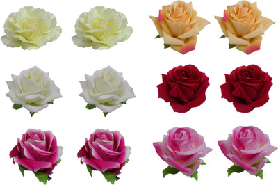 

Confidence Hair Accessories Set Of 12 Pcs Flower Hair Clips / Pins For Girls And Women Party Wear Hair Clip, Hair Pin(Multicolor)