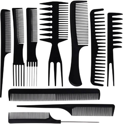 shwetambika Styling Comb Set of Variety Pack, Great for All Hair Types & Styles Set 0f 10 Pcs
