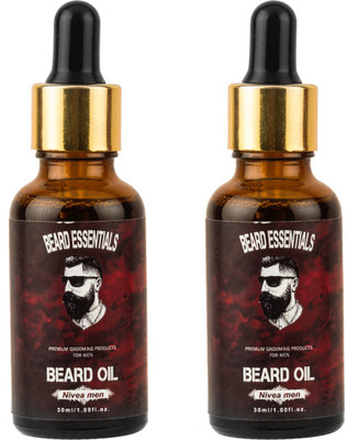 

Beard Essentials Nivea Men Moustache and Beard Oil Pack Of 2 Hair Oil(60 ml)