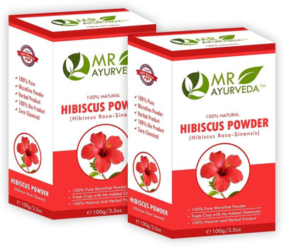 

MR Ayurveda 100% Natural Hibiscus Powder for Hair Growth - Pack of 2(200 g)