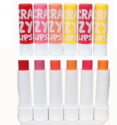 

BBMENOW lip balm crazy lips (pack of 6 ) mix(Pack of: 6, 6 g)