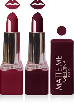 

Medin paris matte me lipstick cosmetics makeup combo set of 2(magenta hot chocolate)