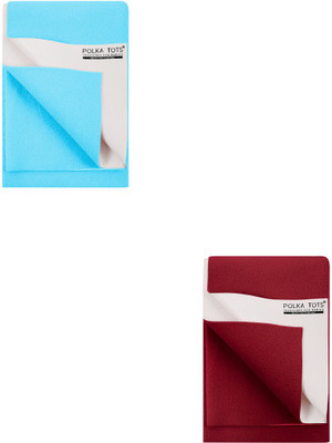 

Polka Tots Velvet Baby Bed Protecting Mat(Sky Blue, Maroon, Maroon;sky blue