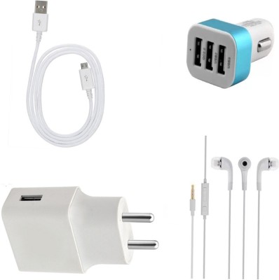 DAKRON Wall Charger Accessory Combo for Asus Zenfone Max Pro M1(White)