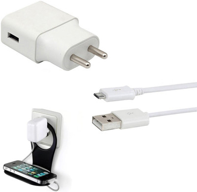 DAKRON Wall Charger Accessory Combo for Infinix Smart 2(White)