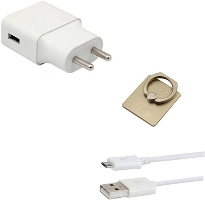 DAKRON Wall Charger Accessory Combo for Infinix Smart 2(White)