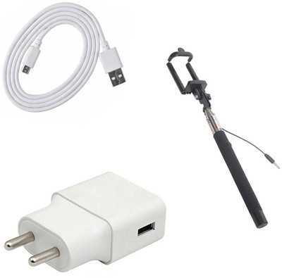 DAKRON Wall Charger Accessory Combo for Honor 7A(White)