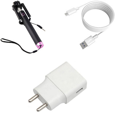 DAKRON Wall Charger Accessory Combo for Samsung Galaxy J4(White)