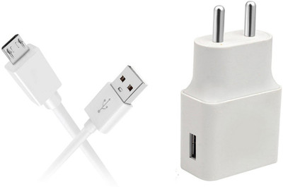 DAKRON Wall Charger Accessory Combo for Itel A62(White)