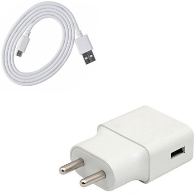 DAKRON Wall Charger Accessory Combo for Intex Indie 5(White)