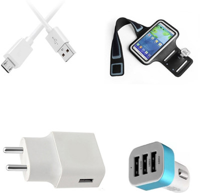 DAKRON Wall Charger Accessory Combo for Samsung Galaxy On8(White)