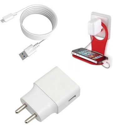 SARVIN Wall Charger Accessory Combo for Samsung Galaxy J4 Plus(White)