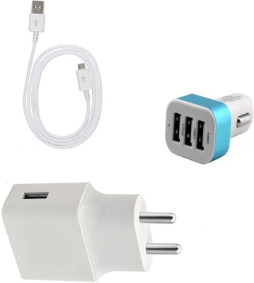 DAKRON Wall Charger Accessory Combo for Asus Zenfone Max Pro M1(White)