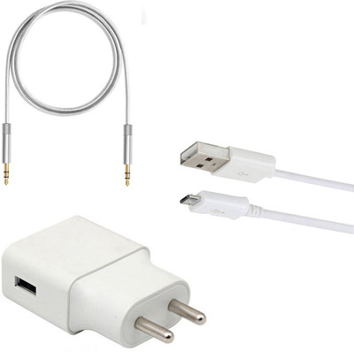DAKRON Wall Charger Accessory Combo for Huawei Honor 9i(White)
