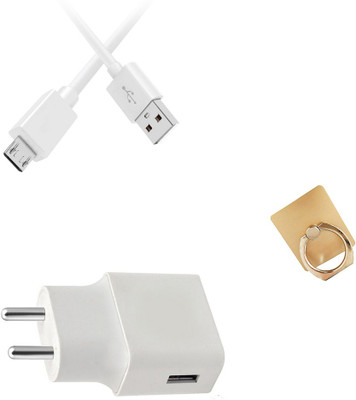 DAKRON Wall Charger Accessory Combo for OPPO A3s(White)