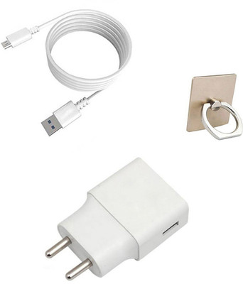 DAKRON Wall Charger Accessory Combo for Samsung Galaxy J4(White)