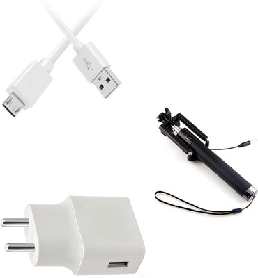 DAKRON Wall Charger Accessory Combo for OPPO A3s(White)