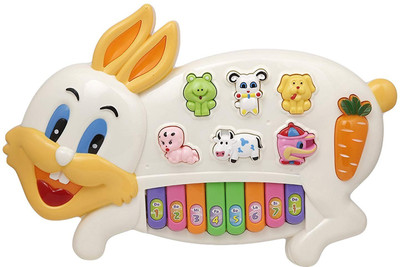 

jk int Rabbits Musical Piano with 3 Modes Animal Sounds, Flashing Lights & Wonderful Music(Multicolor)