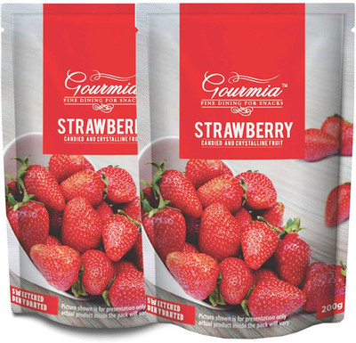 

Gourmia Dried & Sweetened Strawberry 200GM (Pack of 2) Strawberries(400 g, Pouch)