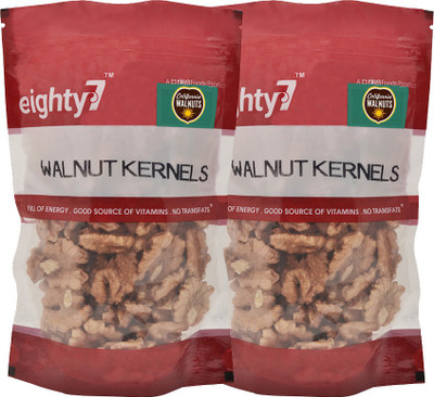

Eighty7 California Walnut Kernels(180g each) - Pack of 2 Walnuts(360 g, Pouch)