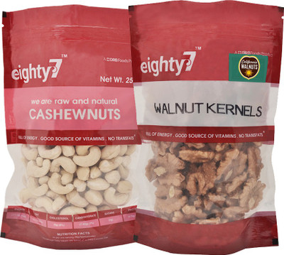 

Eighty7 California Walnuts Kernels(180g) and Cashews(250g) Assorted Nuts(430 g, Pouch)