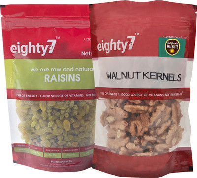 

Eighty7 California Walnuts(180g) and Raisins(250g)(430 g, Pouch)