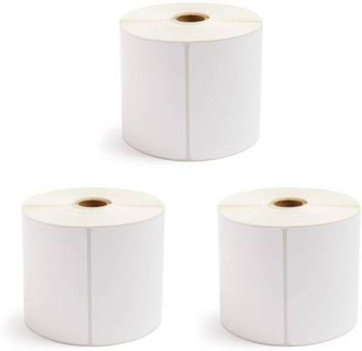 youtech 100mmX150mm (4 inch X 6 inch), Thermal Transfer Barcode Labels Stickers, Set of 3 Rolls, 300 Labels In Roll, Permanent Self Adhesive Paper Label (Smooth & Milky White) Paper Label(White) youtech 100mmX150mm (4 inch X 6 inch), Thermal Transfer Barcode Labels Stickers, Set of 3 Rolls, 300 Labels In Roll, Permanent Self Adhesive Paper Label (Smooth & Milky White) Paper Label(White)