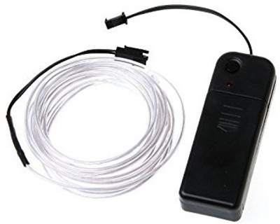 

Jholmaal Aqua Blue 5 meters El Wire Neon Light Led For Car/party/halloween/costumes/diy (With 3 Volt Adapter) Party Glow Ornament(Pack of 1)