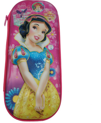 

Qzark pencil box pouch Princess Art Canvas Pencil Box(Set of 1, Pink)