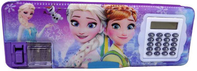 PELO pencil box Geometry Boxes for School Use, Storage Pencil Box for Kids Use with New Design, Pack of 1 Art Plastic Pencil Box(Set of 1, Purple)