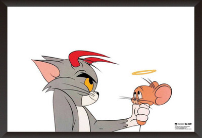 

Akhuratha Tom and Jerry Fine Quality Wall Poster Paper Print(12 inch X 18 inch, Rolled)