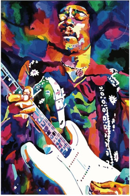 

Akhuratha Jimi Hendrix Fine Quality Wall Poster Paper Print(12 inch X 18 inch, Rolled)