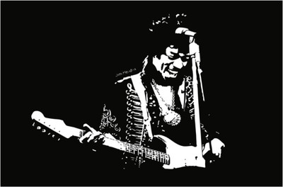 

Akhuratha Jimi Hendrix Fine Quality Wall Poster Paper Print(12 inch X 18 inch, Rolled)